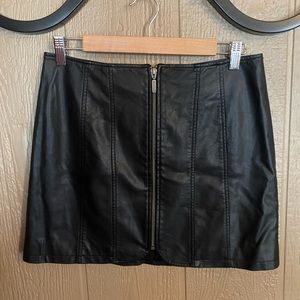 Free People Leather Skirt